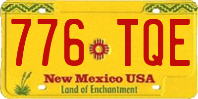 NM license plate 776TQE
