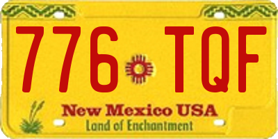 NM license plate 776TQF