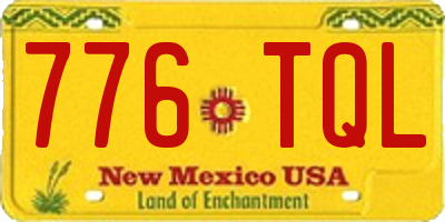 NM license plate 776TQL