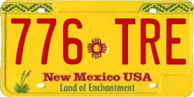 NM license plate 776TRE