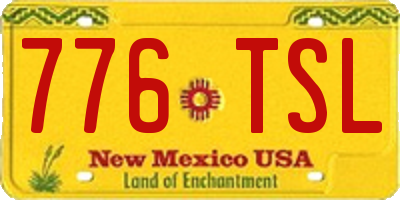 NM license plate 776TSL