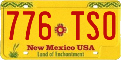 NM license plate 776TSO