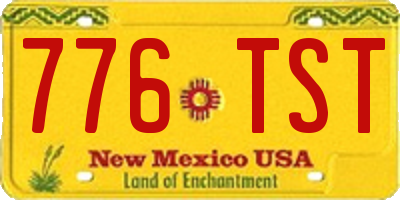 NM license plate 776TST