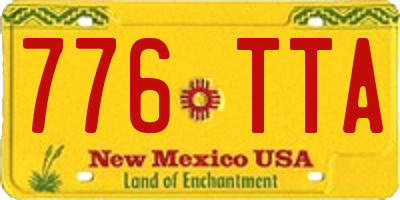 NM license plate 776TTA