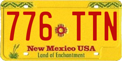 NM license plate 776TTN