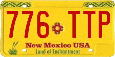 NM license plate 776TTP