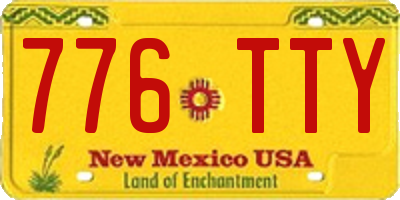 NM license plate 776TTY