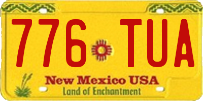 NM license plate 776TUA