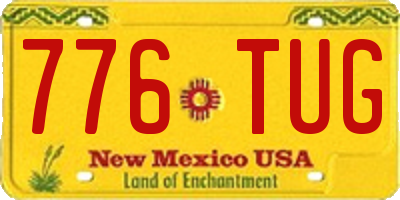 NM license plate 776TUG