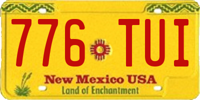 NM license plate 776TUI