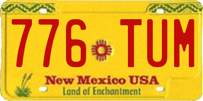 NM license plate 776TUM