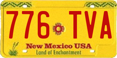 NM license plate 776TVA