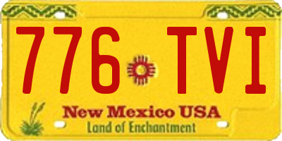 NM license plate 776TVI