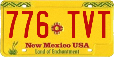 NM license plate 776TVT