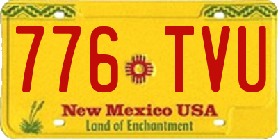 NM license plate 776TVU
