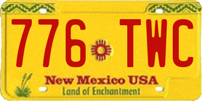 NM license plate 776TWC