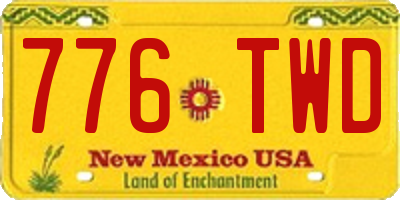 NM license plate 776TWD