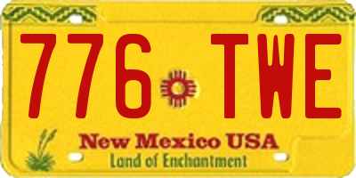 NM license plate 776TWE