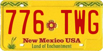 NM license plate 776TWG