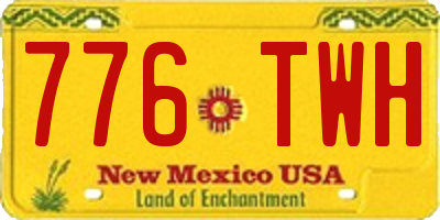 NM license plate 776TWH