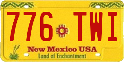 NM license plate 776TWI
