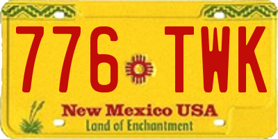 NM license plate 776TWK