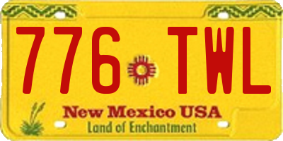 NM license plate 776TWL