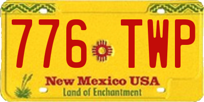 NM license plate 776TWP
