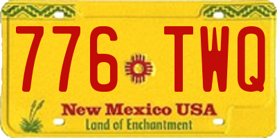 NM license plate 776TWQ