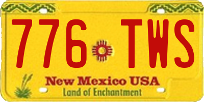 NM license plate 776TWS