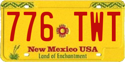 NM license plate 776TWT