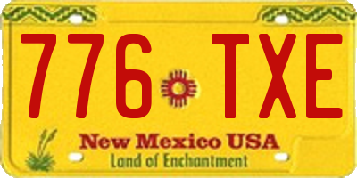 NM license plate 776TXE