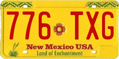 NM license plate 776TXG