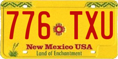 NM license plate 776TXU