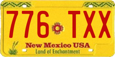 NM license plate 776TXX