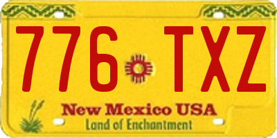 NM license plate 776TXZ