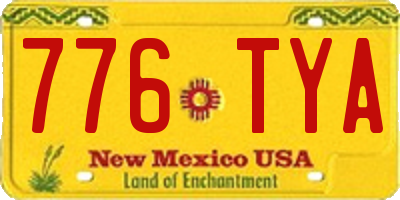 NM license plate 776TYA