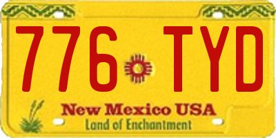 NM license plate 776TYD