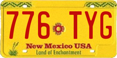 NM license plate 776TYG