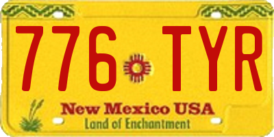 NM license plate 776TYR