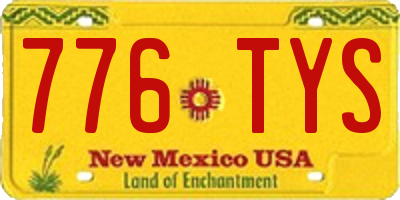 NM license plate 776TYS