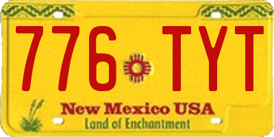 NM license plate 776TYT