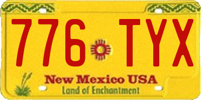 NM license plate 776TYX