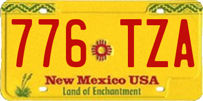 NM license plate 776TZA