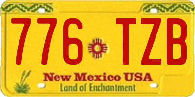 NM license plate 776TZB