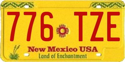 NM license plate 776TZE