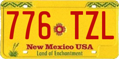 NM license plate 776TZL