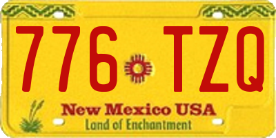 NM license plate 776TZQ