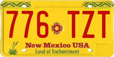 NM license plate 776TZT