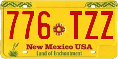 NM license plate 776TZZ